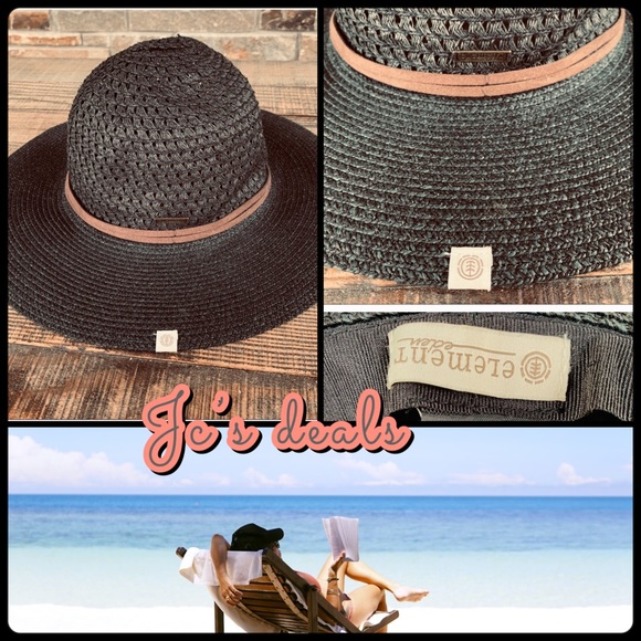 🌼 Element eden black whole-hearted floppy sunhat